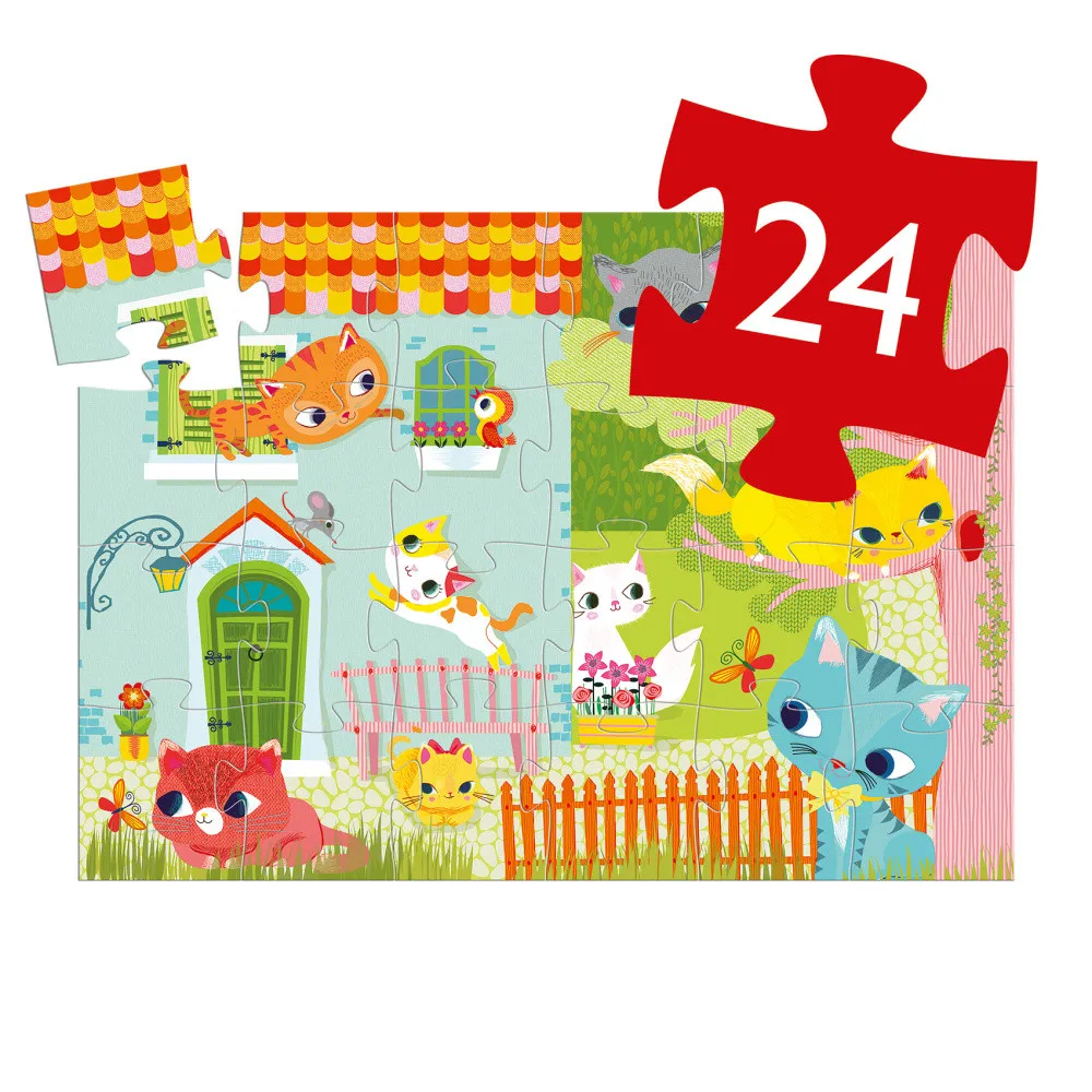 Puzzle - gattini giocosi - 24 pezzi