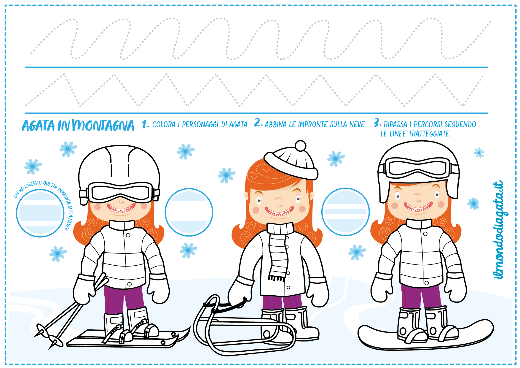 Scarica GRATIS: Agata in montagna – grafomotricità