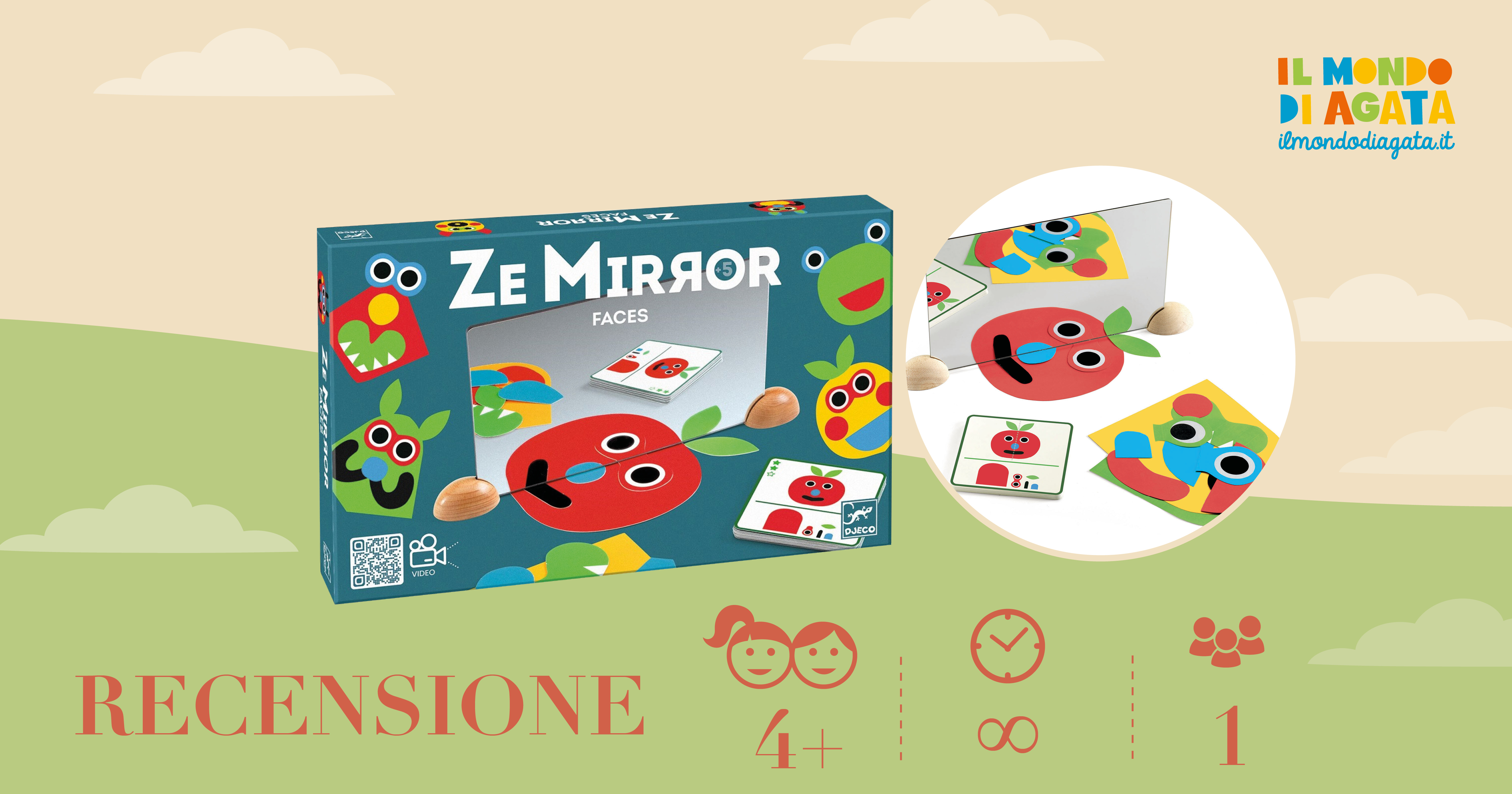 Recensione del divertente gioco Djeco: Ze Mirror - Gioco con il riflesso - facce